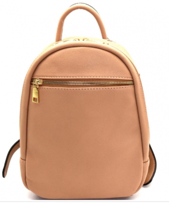 Zipper Pocket Accent Medium Fashion Backpack 87280